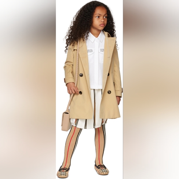 NEW! Burberry Kids Beige Icon Stripe Tights Size 8Y - Picture 16 of 16